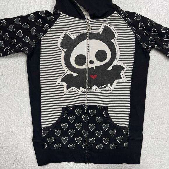 Vintage Skelanimals Diego Bat Full Zip Hoodie Small Scene Mall Goth Emo HotTopic - Picture 3 of 16
